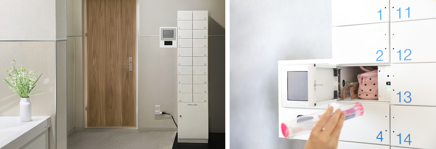 化粧室向けロッカーの仕様イメージ